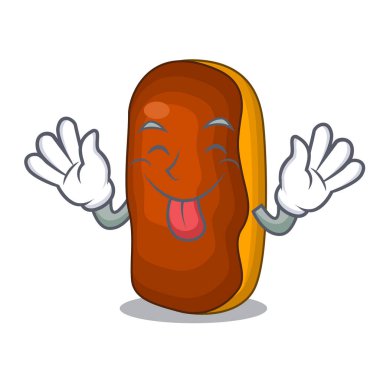 Çizgi film kek pasta dilini tereyağı çikolatalı dekore edilmiştir.