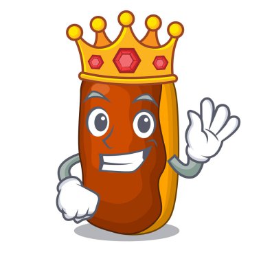 Kral çizgi film kek dekore edilmiş C'eclair ezmesi çikolata