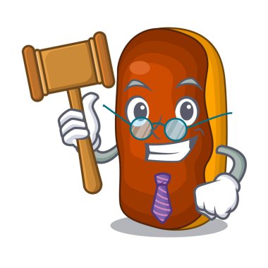 Yargıç karikatür kek pasta tereyağı çikolatalı dekore edilmiştir.