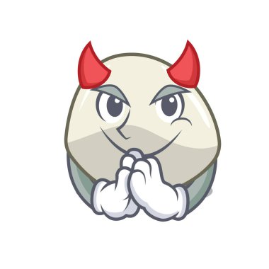 Şeytan geleneksel İtalyan yemekleri mozzarella peynir maskot