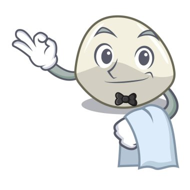 Garson geleneksel İtalyan yemekleri mozzarella peynir maskot