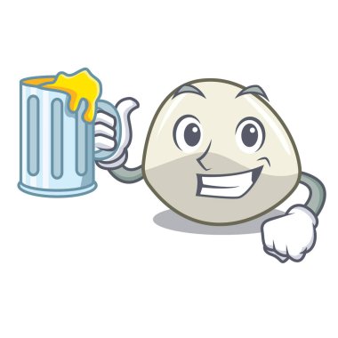 Suyu geleneksel İtalyan yemekleri mozzarella peynir maskotu ile