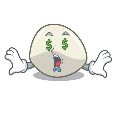 Maskot karikatür izole para göz mozzarella peyniri