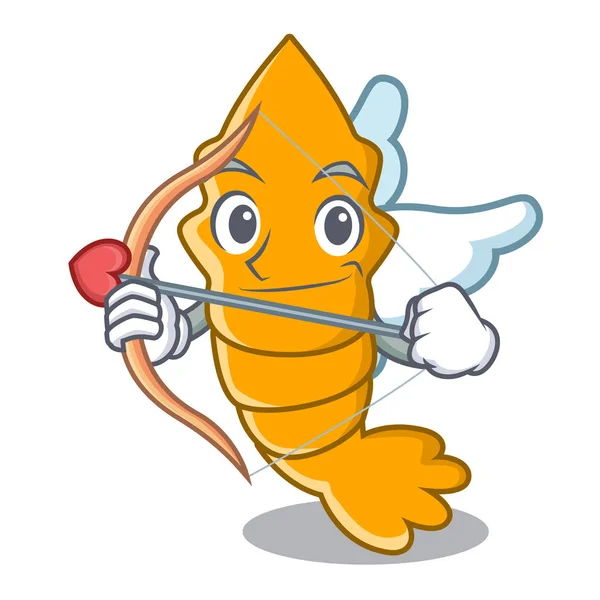 Cupid garnalen op een tekenstijl cartoon — Stockvector