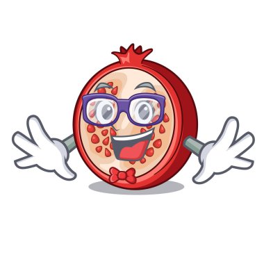 Olgun nar karakter karikatür dilim Geek