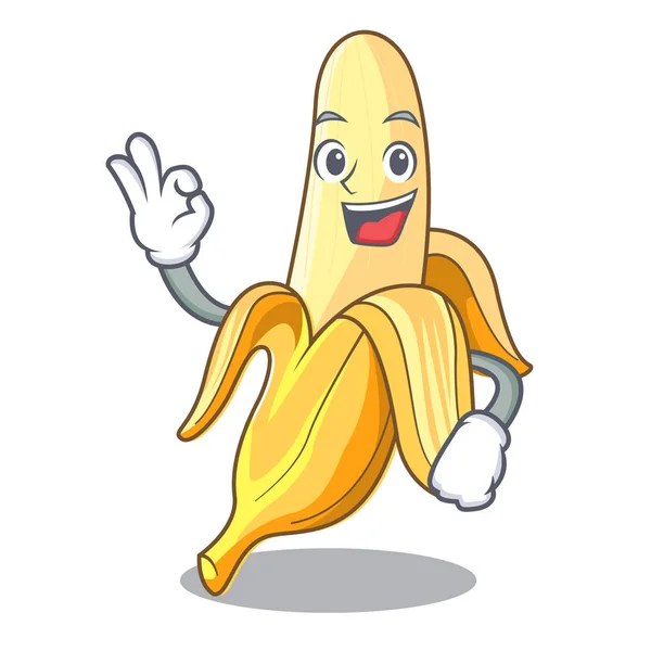 Oke karakter banaan in de markt voor fruit — Stockvector