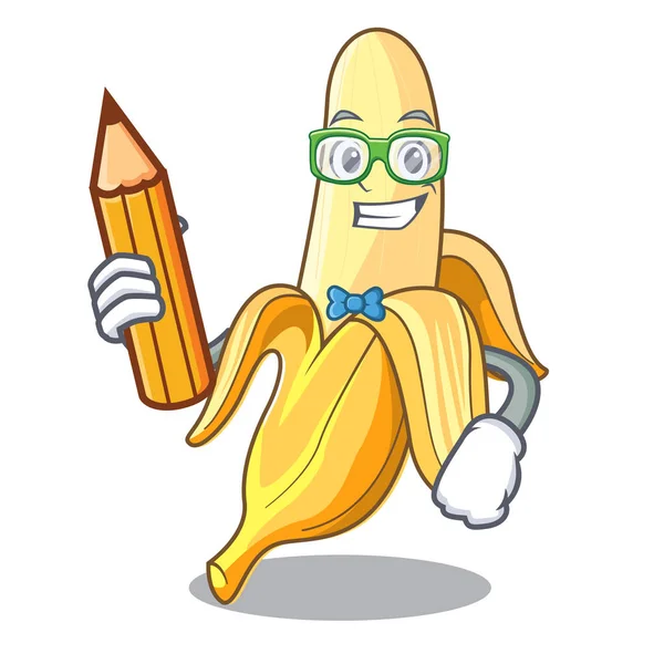 Студентський характер банана на фруктовому ринку — стоковий вектор