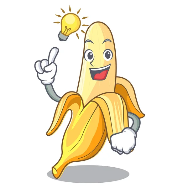 Punya ide yang lezat maskot pisang segar gaya kartun - Stok Vektor
