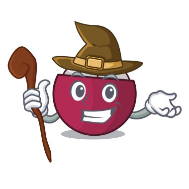 Cadı taze mangosten meyve Pazar karikatür