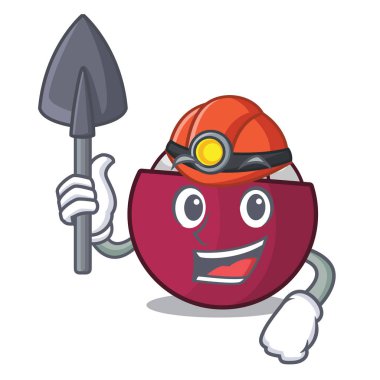 Madenci taze mangosten meyve Pazar karikatür