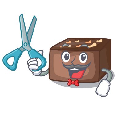 Karakter karikatür badem pasta karamel ile berber