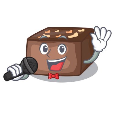 Şarkı ev yapımı tatlı kek badem ve krem çizgi film