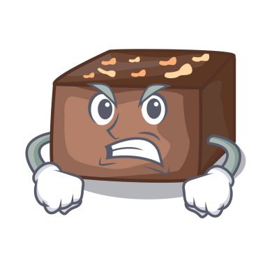 Kızgın ev yapımı tatlı kek badem ve krem çizgi film