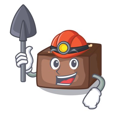 Madenci ev yapımı tatlı kek badem ve krem çizgi film