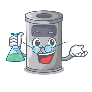 Kapıdan içeri Profesör karikatür çelik çöp kovası