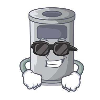 Süper cool karikatür çelik çöp tenekesi kapı