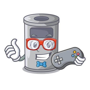 Odaya oyun çizgi film çelik çöp kovası