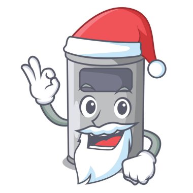 Ofiste Noel Baba çizgi film çelik çöp kovası