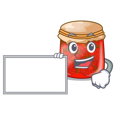 Yönetim Kurulu karakter ev yapımı Çilek reçel kavanoz içinde