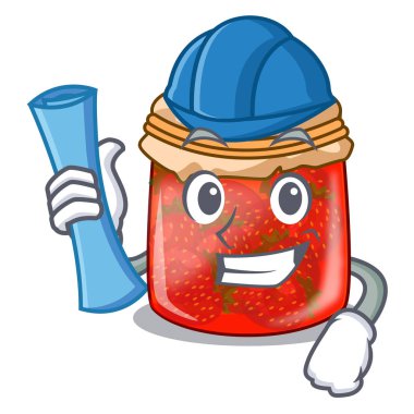 Çilek reçeli cam karikatür mimar