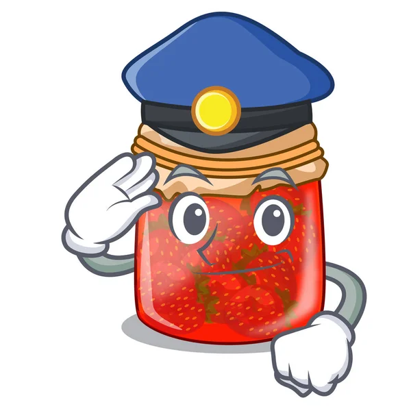 Police caractère maison confiture de fraises dans le bocal — Image vectorielle