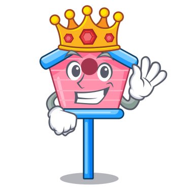 Kral kuş evi bir ağaç karikatür