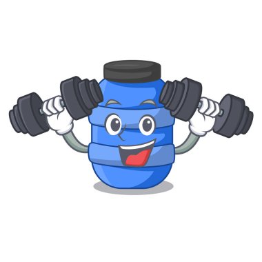 Fitness büyük karikatür plastik varil su için