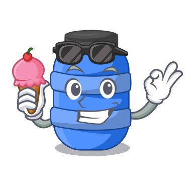 Dondurma karikatür büyük plastik varil ile kimyasal için