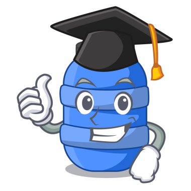 Mezuniyet karikatür büyük plastik varil başına kimyasal