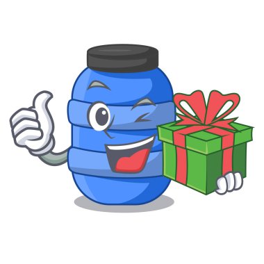Hediye karikatür plastik varil ile çöp kuru için