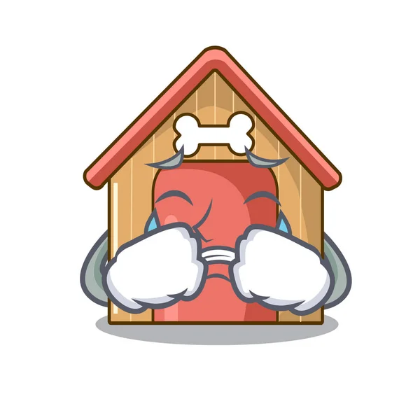 Crying dog house isolated on mascot cartoon