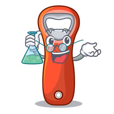 Profesör alüminyum şişe açacağı tasarım karikatür için