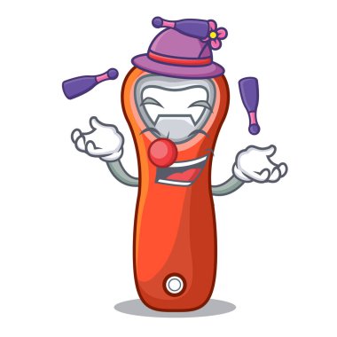 Maskot izole hokkabazlık açacağı şişe kapağı