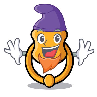 Karakter karikatür izole elf kapı tokmağı