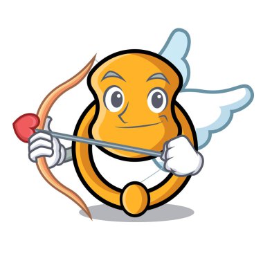 Aşk tanrısı kapı tokmağı karakter karikatür izole