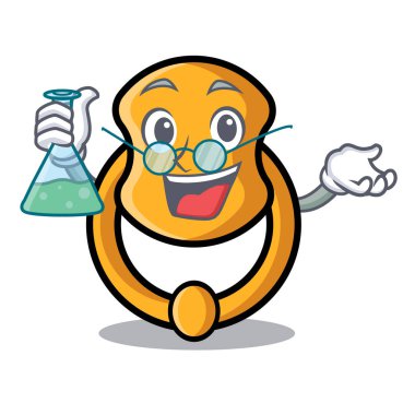 Profesör metal kapı tokmağı karakter karikatür