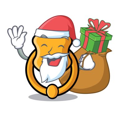 Noel Baba hediye vintage kapı tokmağı maskot karikatür ile