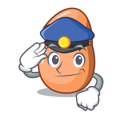 Polis kırık yumurta kat karikatür karakter