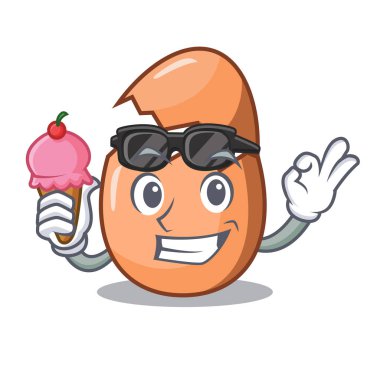 Dondurmayla çiğ yumurta tablo karikatür kırık.