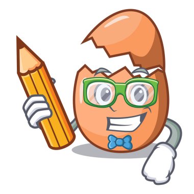 Öğrenci çiğ yumurta tablo karikatür kırık