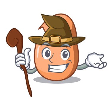 Maskot kırık yumurta kabuğunun cadı