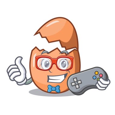 Oyun Maskot kırık yumurta kabuğunun