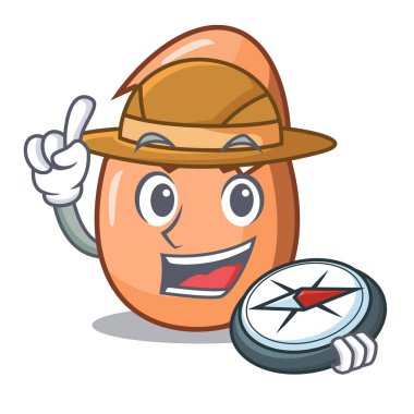 Explorer Kabuk maskotu üzerinde kırık yumurta