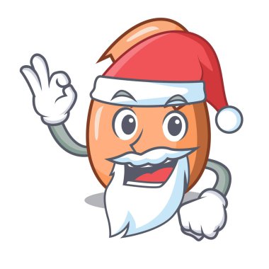 Yumurta üzerinde maskot izole kırık Santa