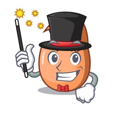 Sihirbaz maskotu izole yumurta kırık