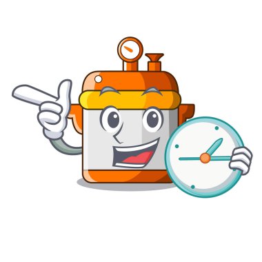 Saat çizgi film pirinç Elektrikli Ocak ile mutfakta