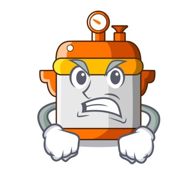 Karikatür izole kızgın elektrik pirinç Ocak