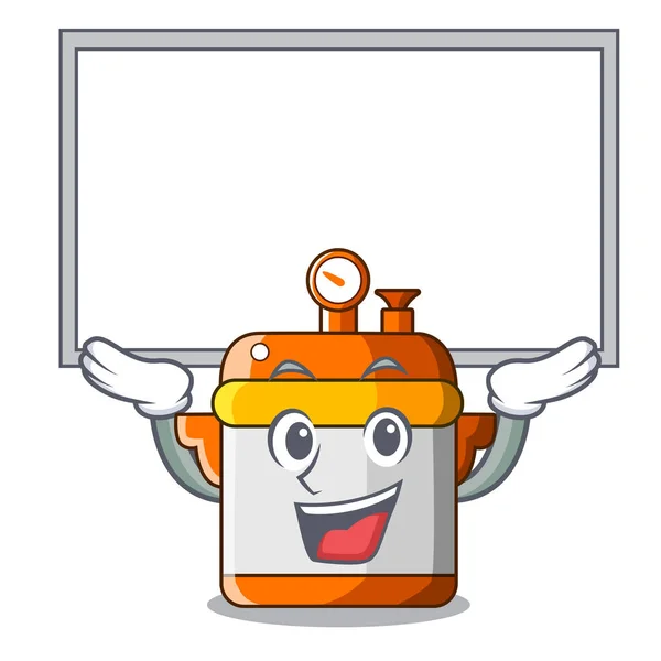 Board karakter cartoon modern tűzhely főzés fel — Stock Vector