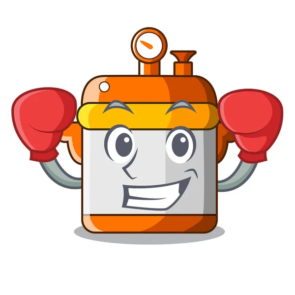 Boxing karakter kartun modern kompor untuk memasak - Stok Vektor