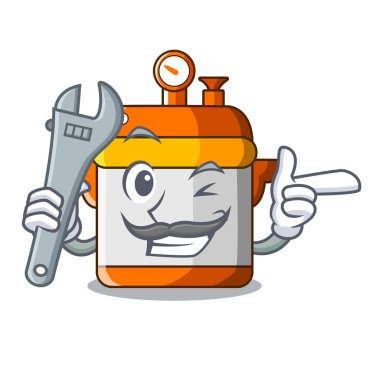 Maskot izole mekanik elektrikli düdüklü tencere